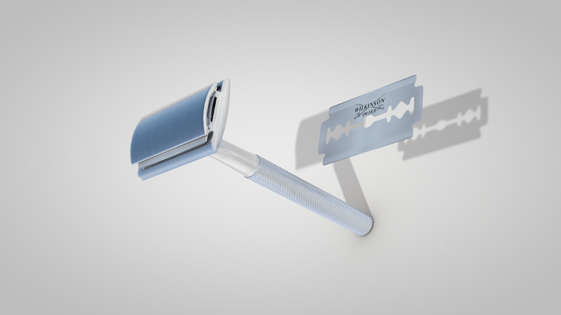 Retro Blade Shaving 3D Model