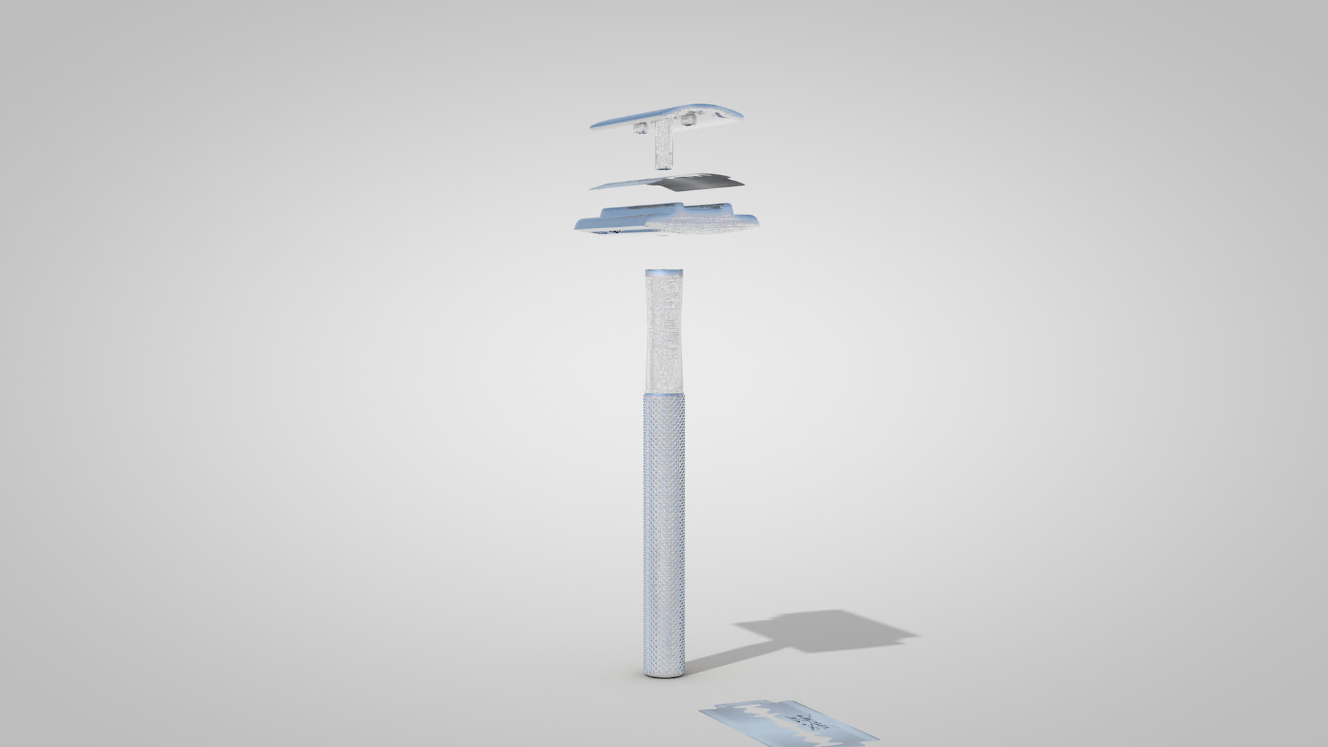 Retro Blade Shaving 3D Model