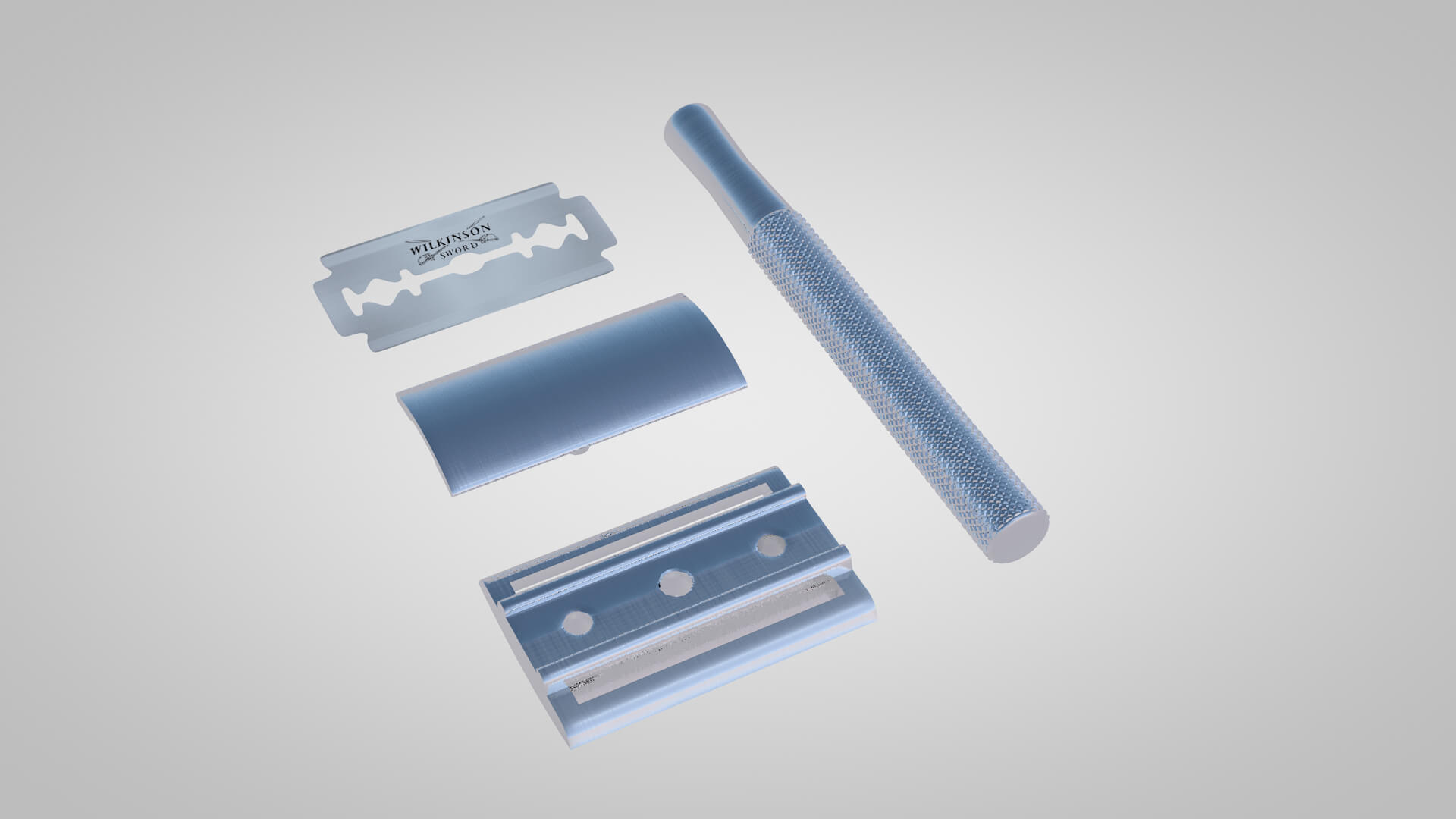 Retro Blade Shaving 3D Model