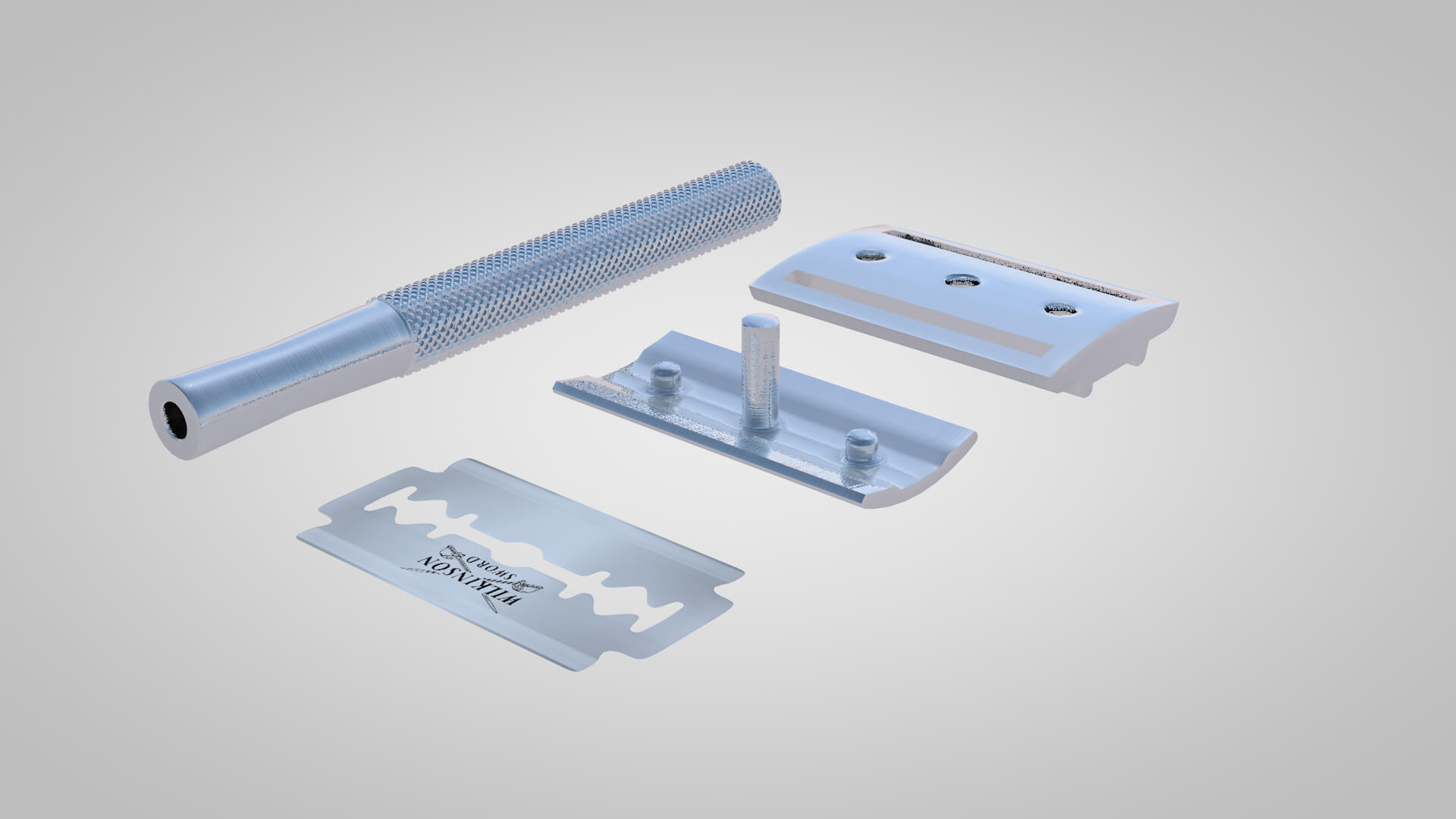 Retro Blade Shaving 3D Model