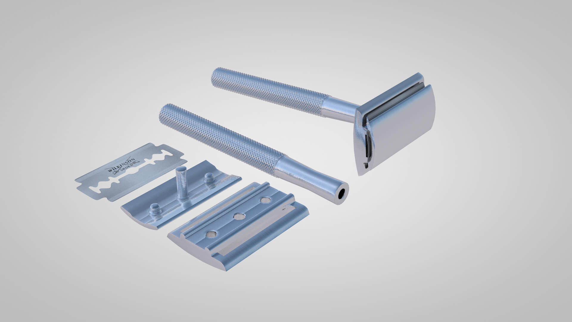 Retro Blade Shaving 3D Model
