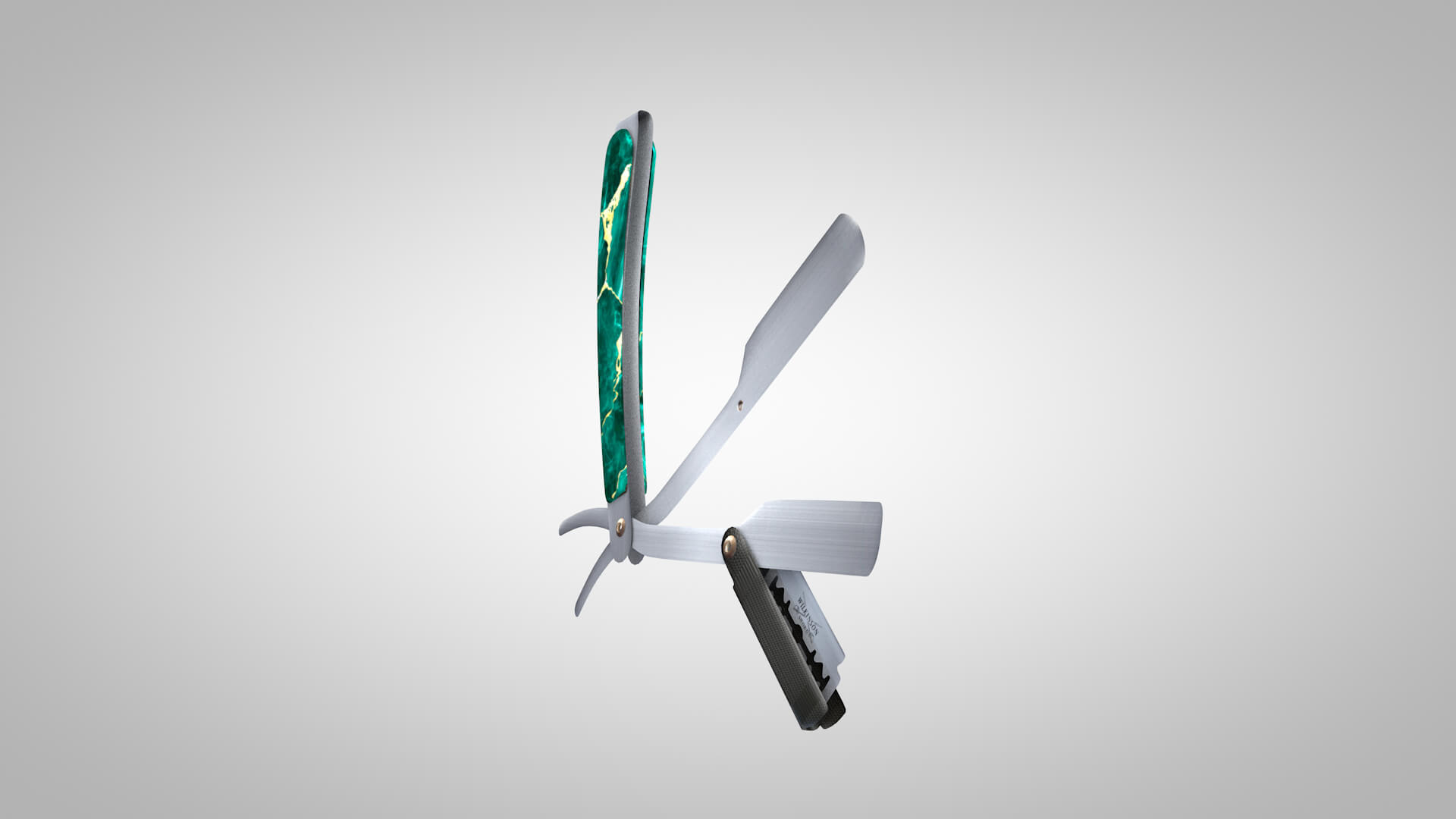 Straight Razor with Blade 3D Model