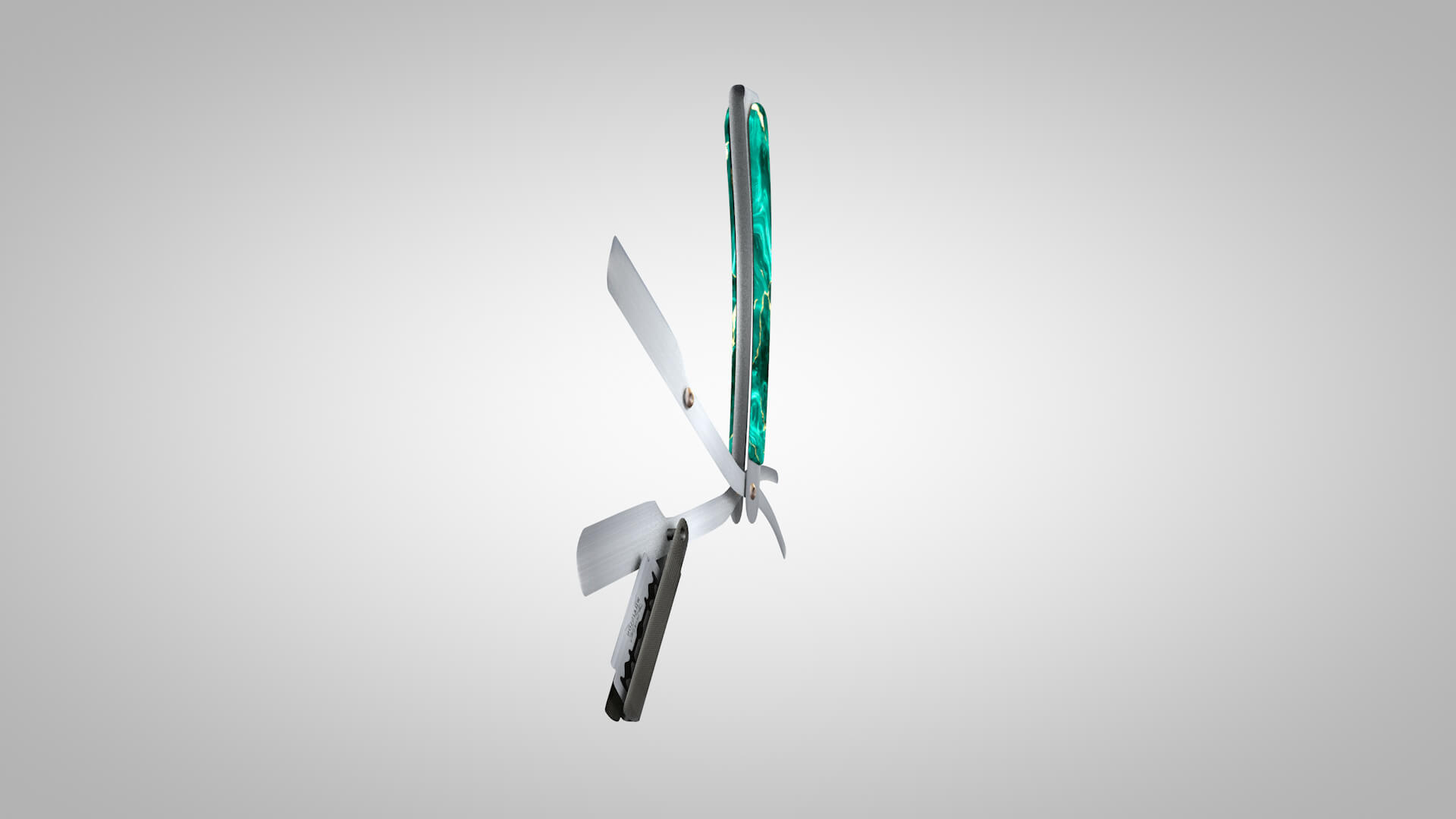 Straight Razor with Blade 3D Model