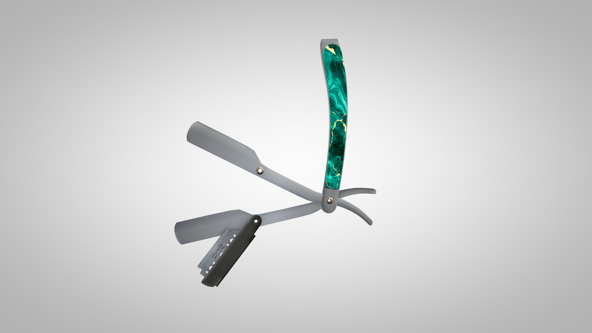 Straight Razor with Blade 3D Model