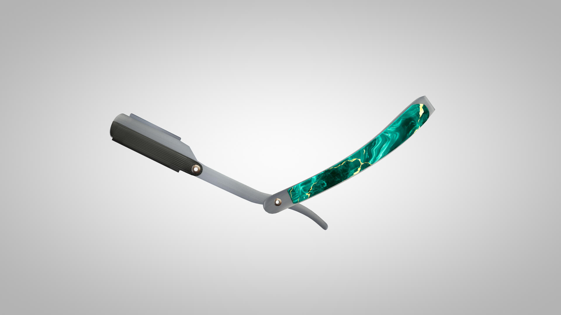 Straight Razor with Blade 3D Model