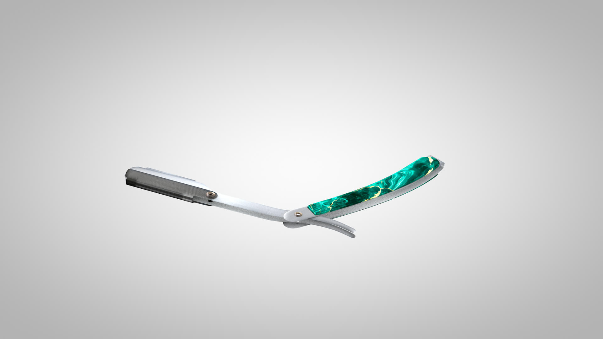 Straight Razor with Blade 3D Model