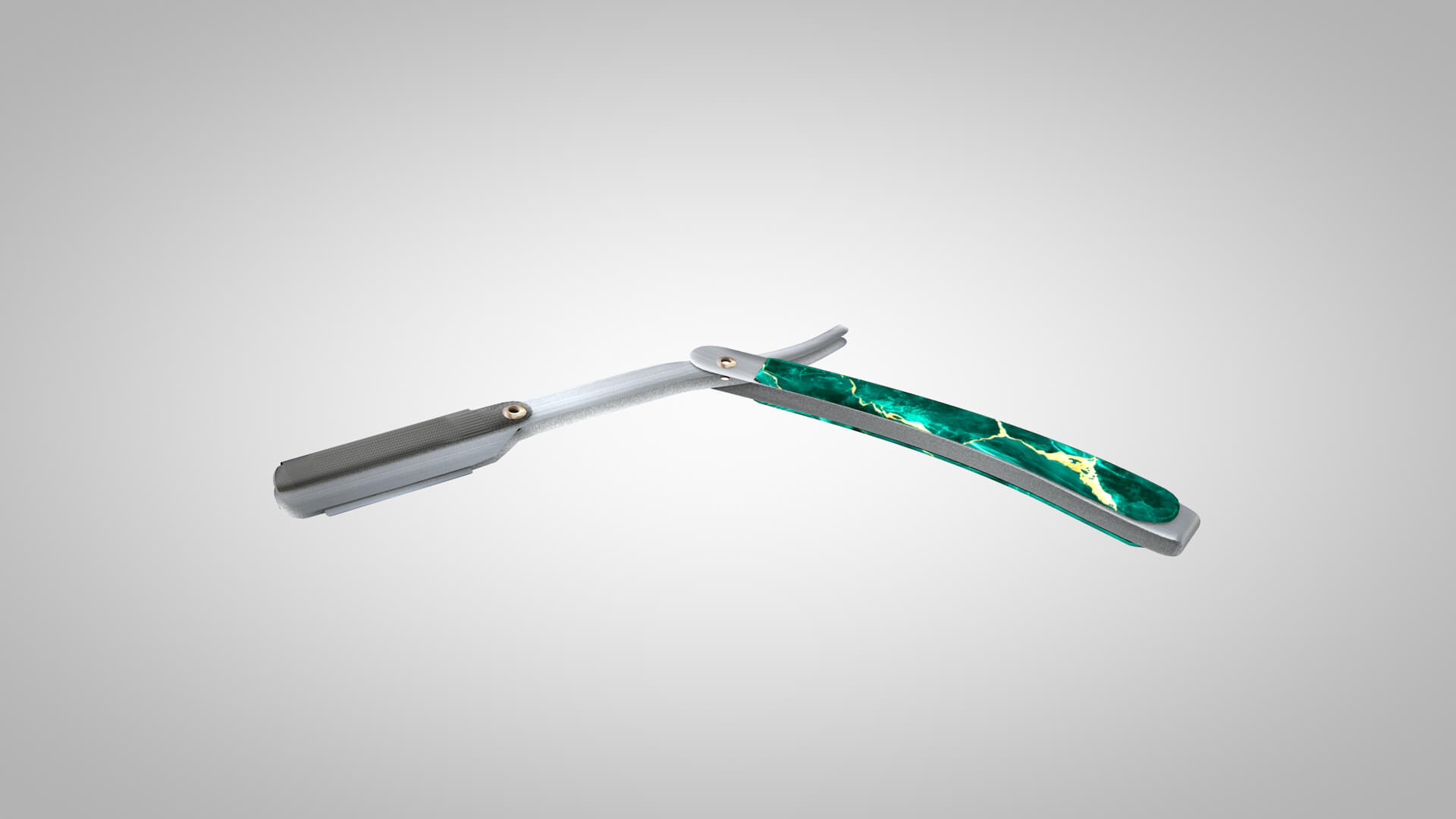 Straight Razor with Blade 3D Model
