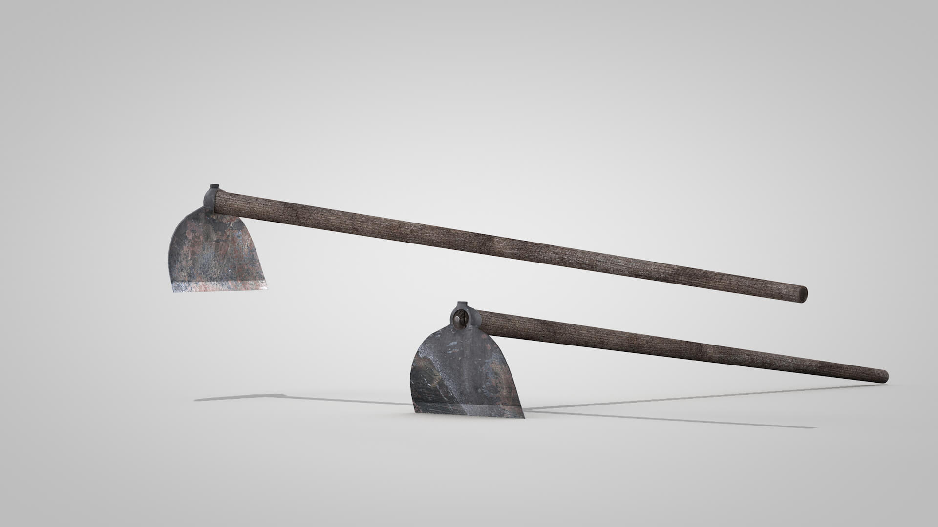Tools Hoe Old 3D Model