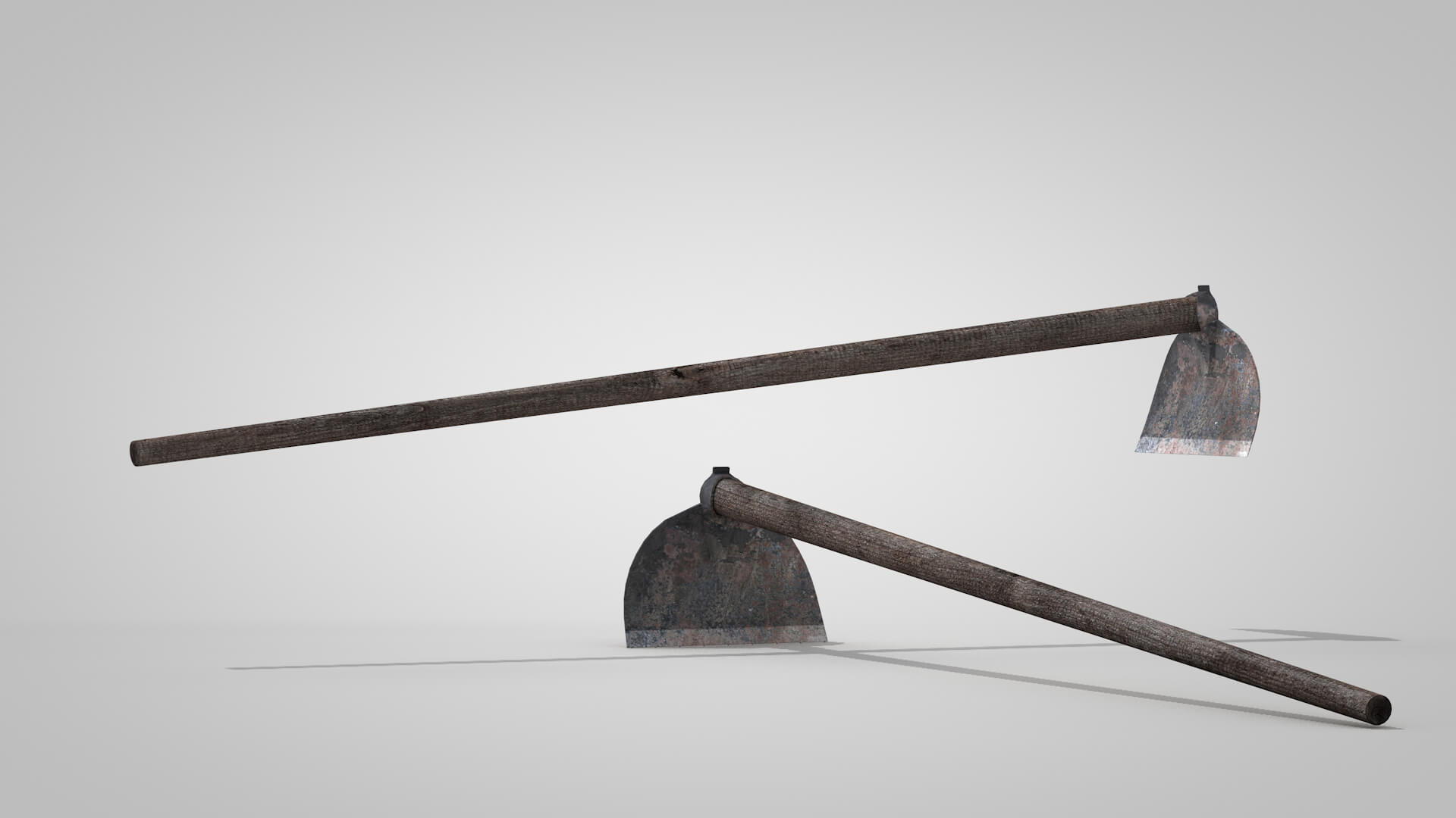 Tools Hoe Old 3D Model