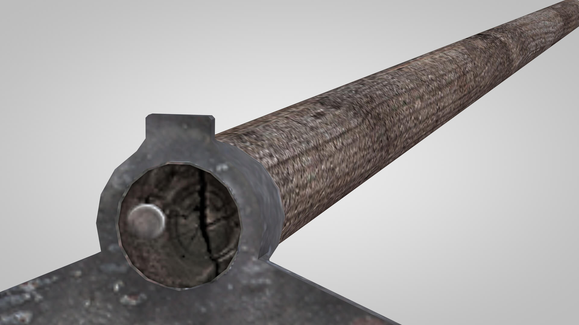 Tools Hoe Old 3D Model