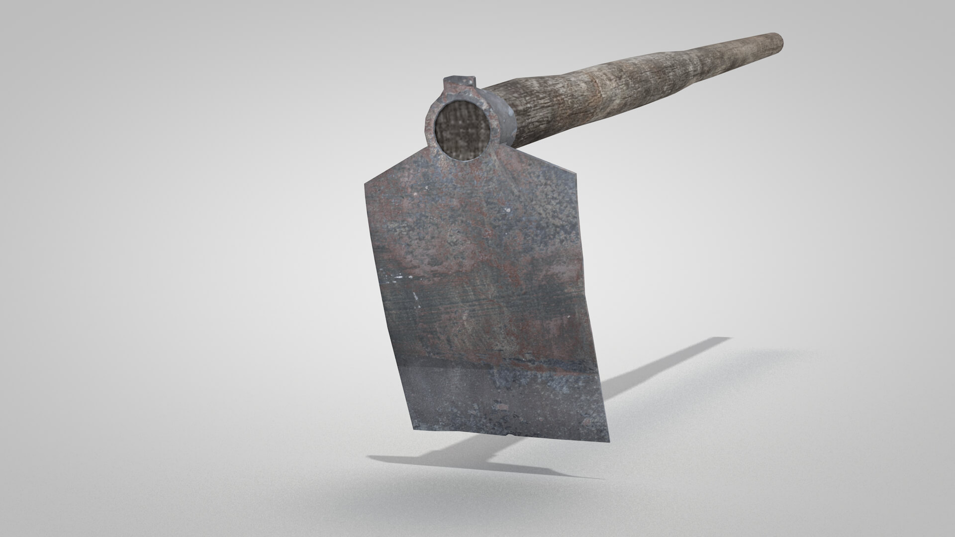 Tools Mattock Old 3D Model