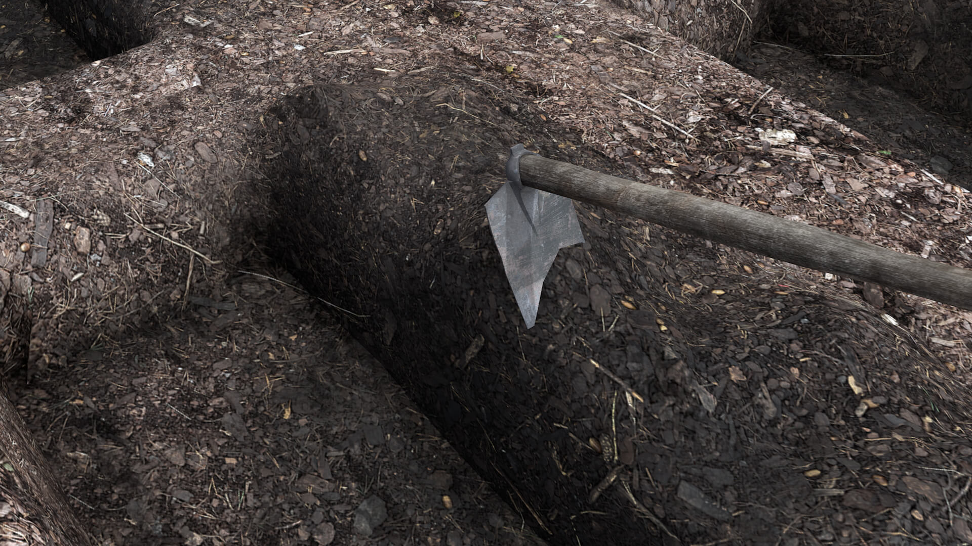 Tools Mattock Old 3D Model