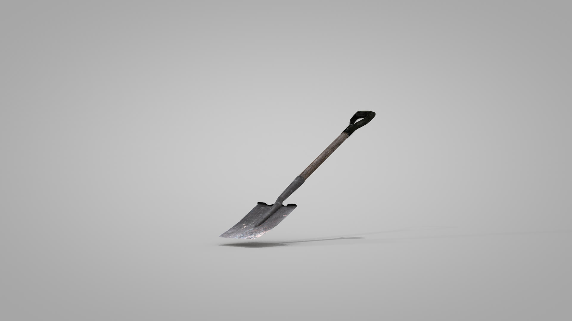 Tools Old Square-Shaped Shovel 3D Model