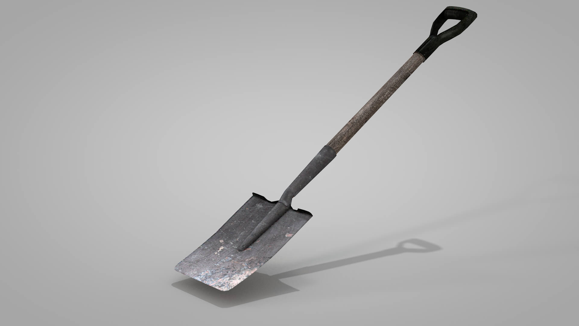 Tools Old Square-Shaped Shovel 3D Model