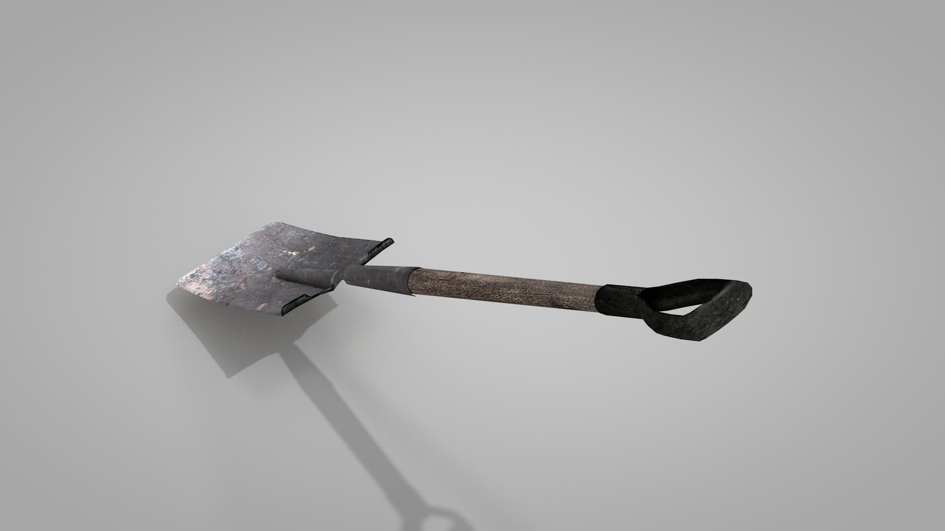 Tools Old Square-Shaped Shovel 3D Model