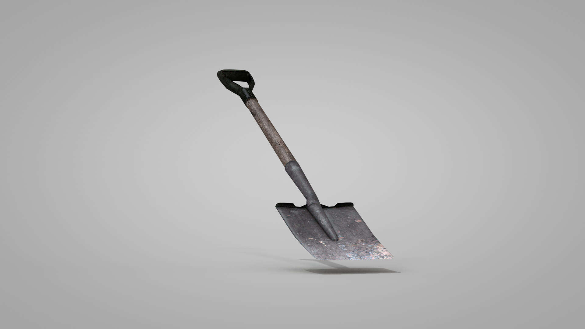 Tools Old Square-Shaped Shovel 3D Model