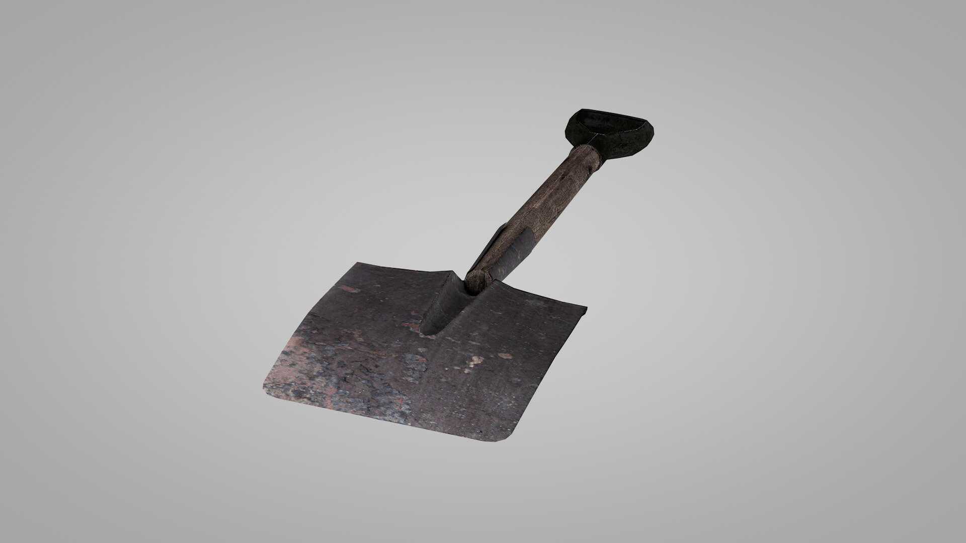 Tools Old Square-Shaped Shovel 3D Model