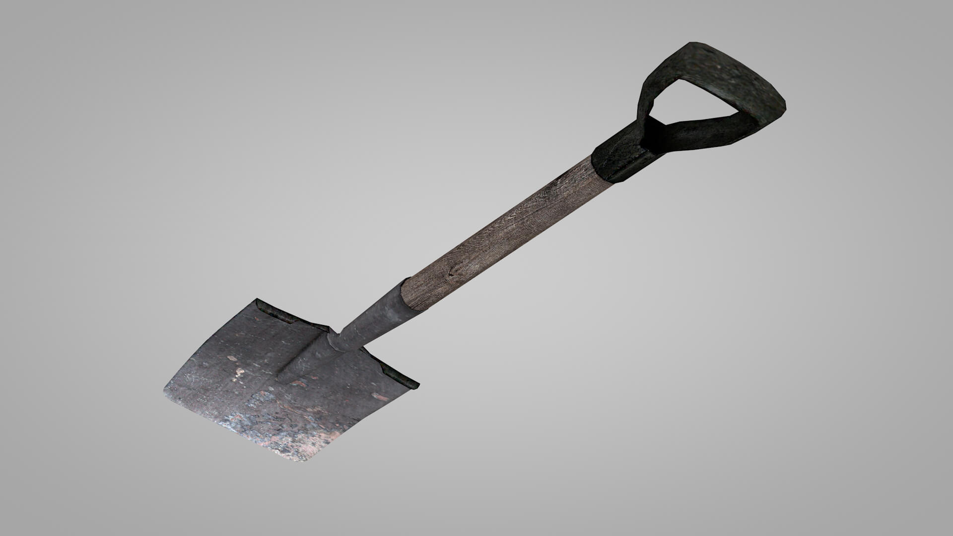 Tools Old Square-Shaped Shovel 3D Model