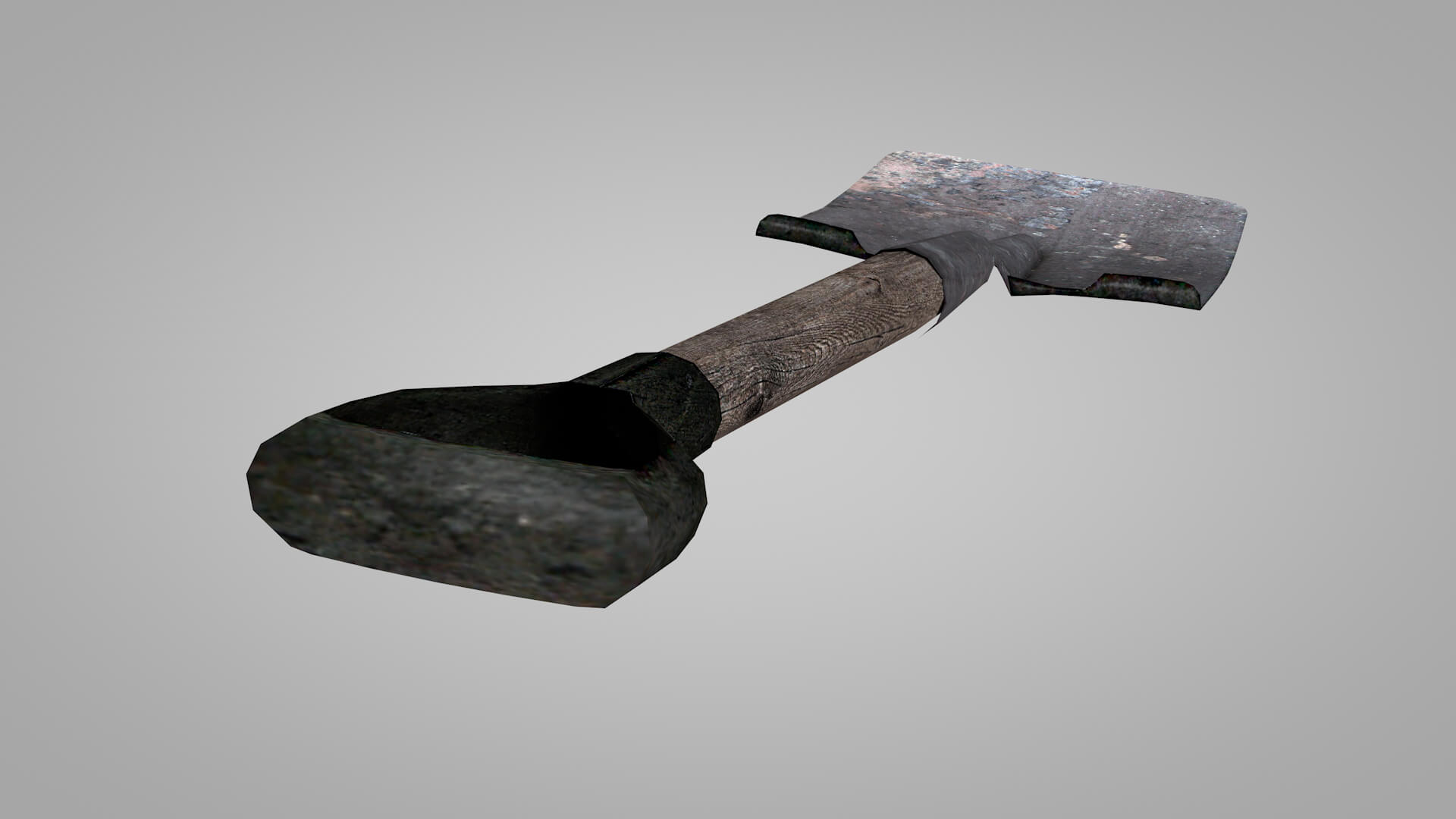 Tools Old Square-Shaped Shovel 3D Model