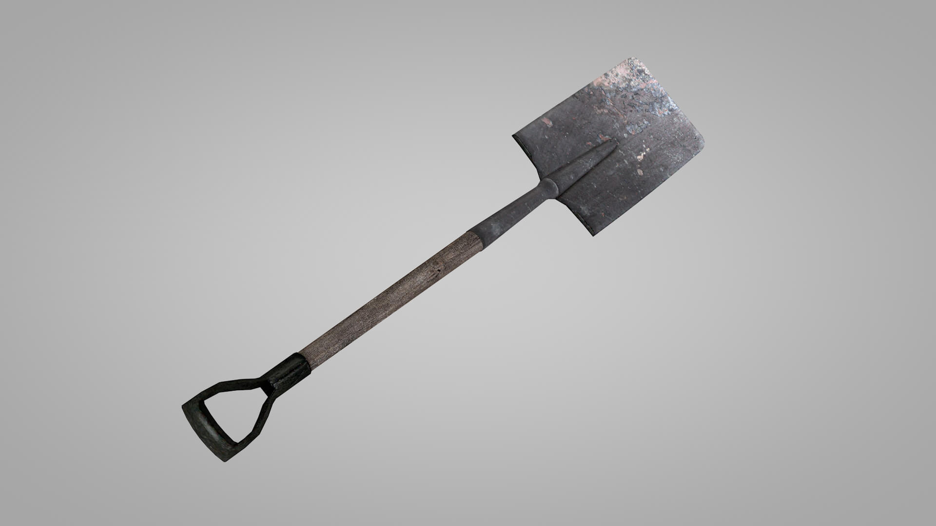Tools Old Square-Shaped Shovel 3D Model