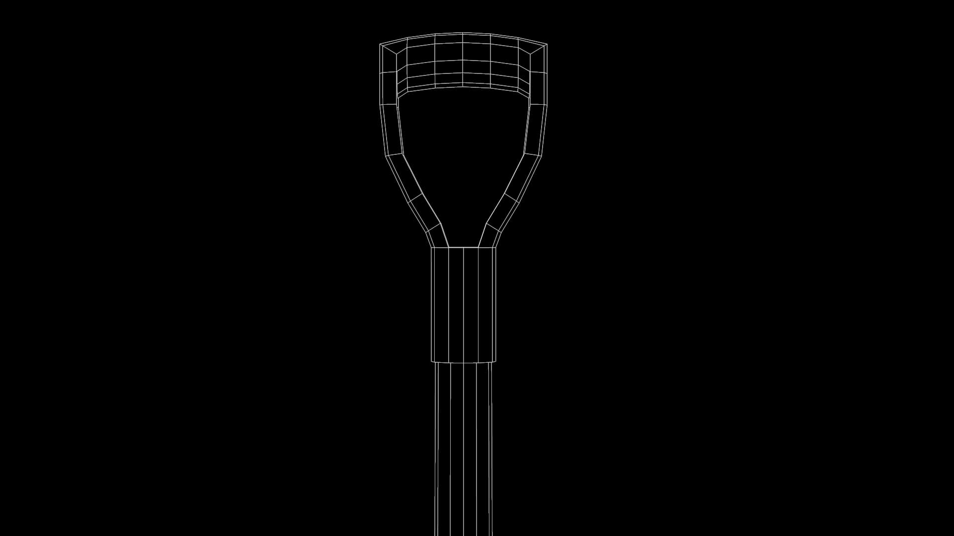 Tools Old Square-Shaped Shovel 3D Model