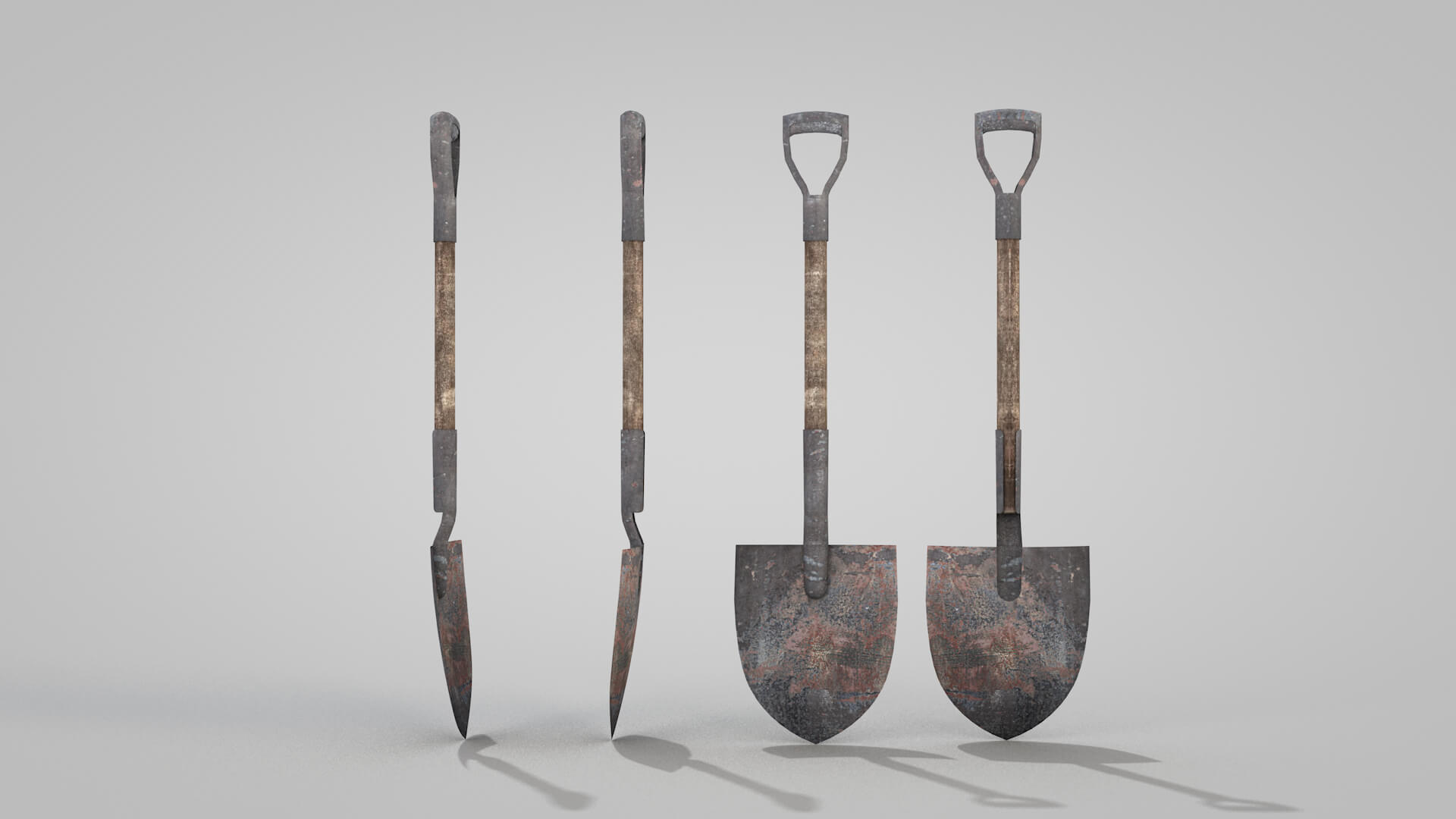 Tools Shovel Old 3D Model