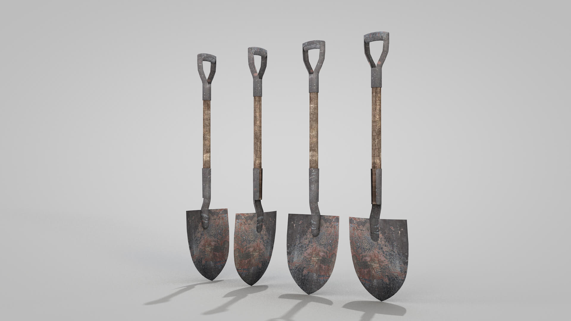 Tools Shovel Old 3D Model
