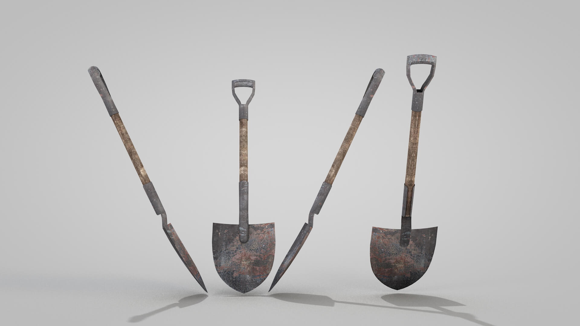 Tools Shovel Old 3D Model