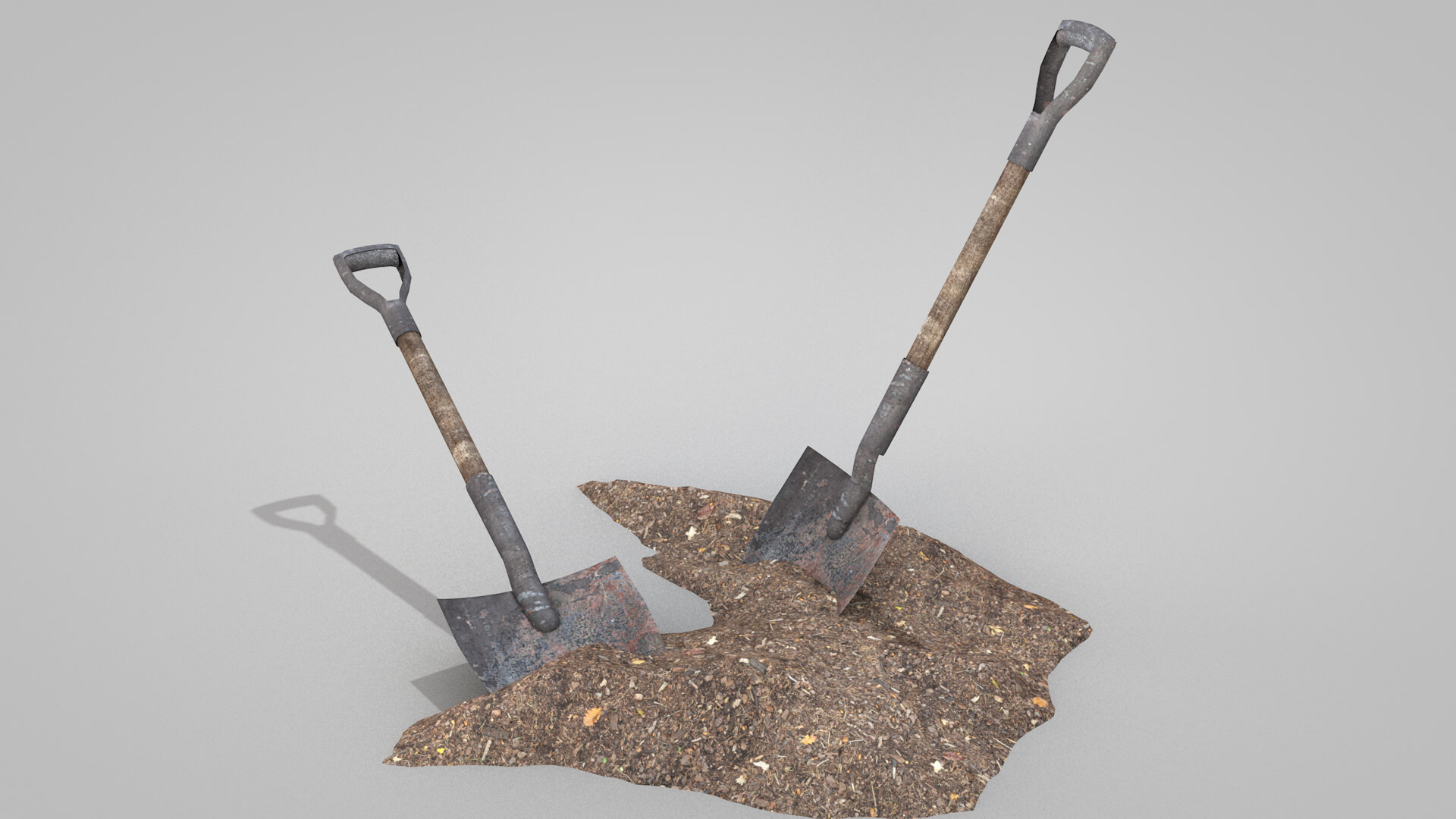 Tools Shovel Old 3D Model
