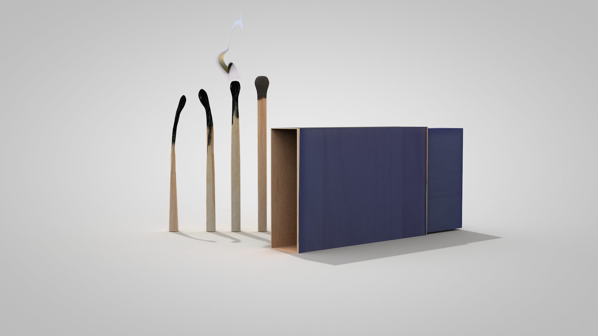 Wooden Matches Antique 3D Model