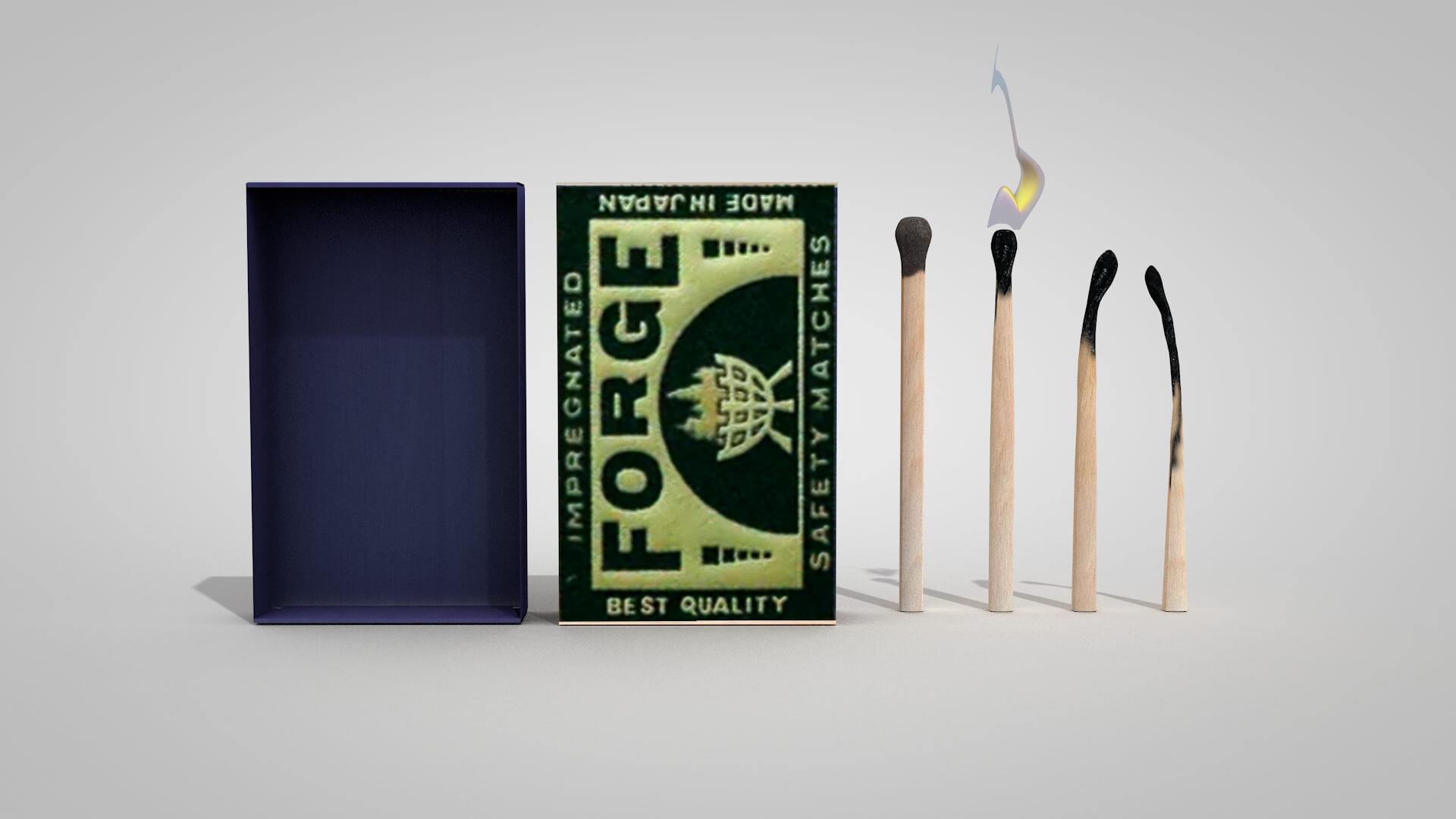 Wooden Matches Antique 3D Model