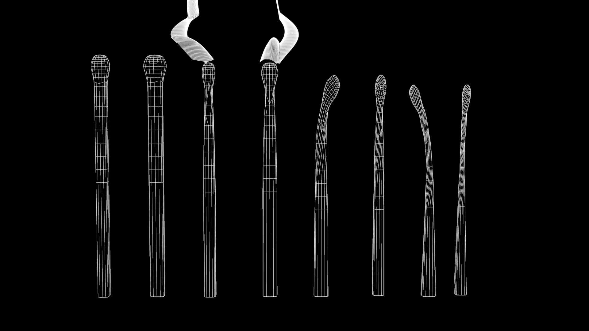 Wooden Matches Antique 3D Model