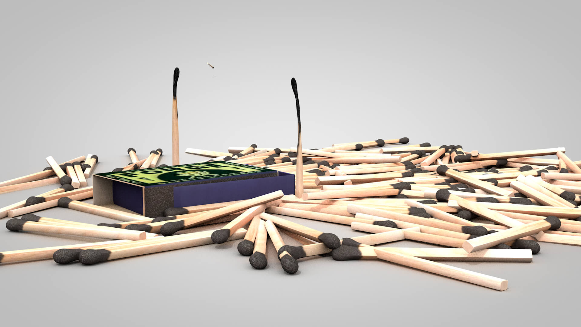 Wooden Matches Antique 3D Model