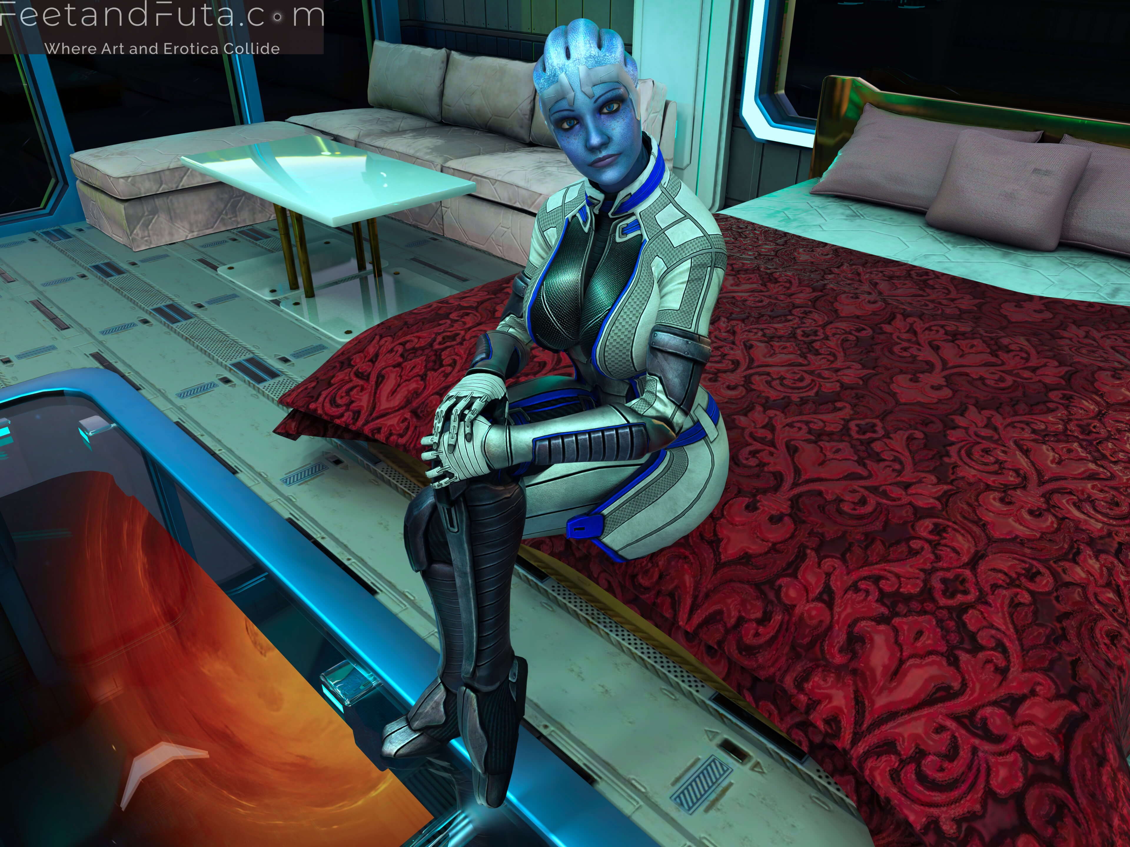 Liara 3D Render, Digital Artwork by rendar