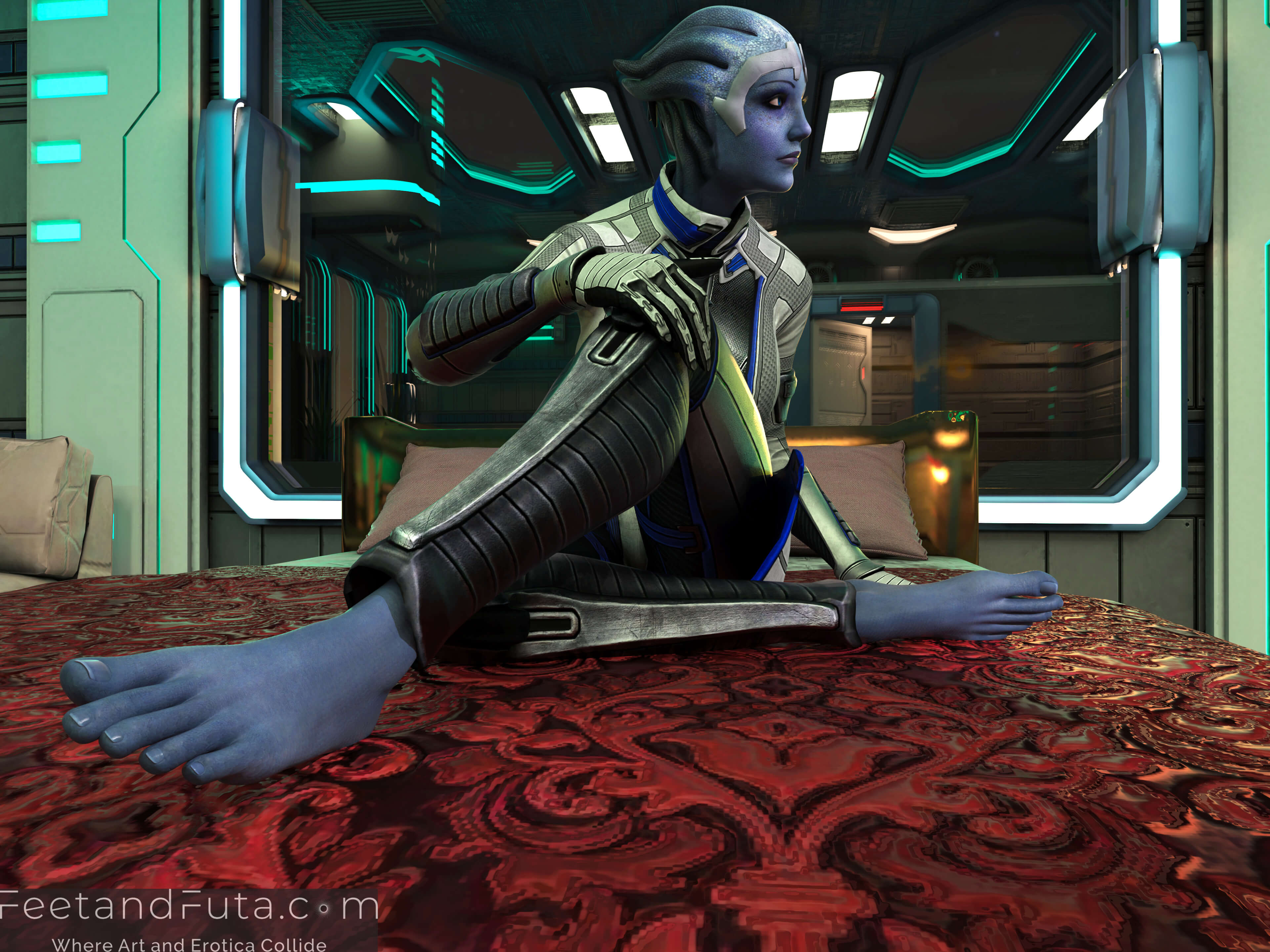 Liara 3D Render, Digital Artwork by rendar