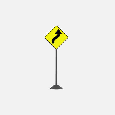 Road Sign W1-4R