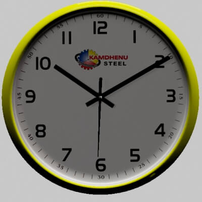 Yellow Wall Clock