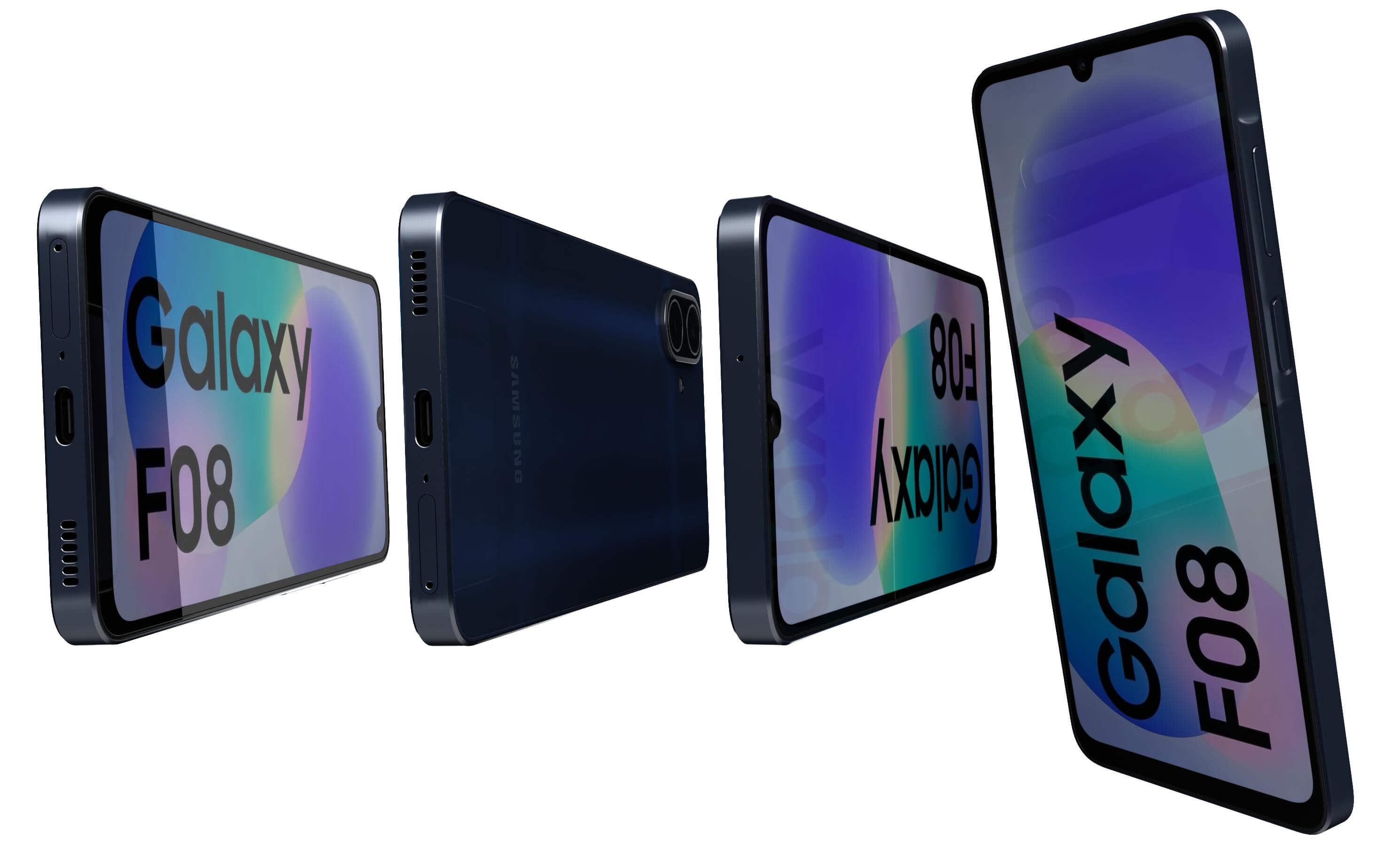 Samsung Galaxy F08 LTE Dark Blue 3D Model