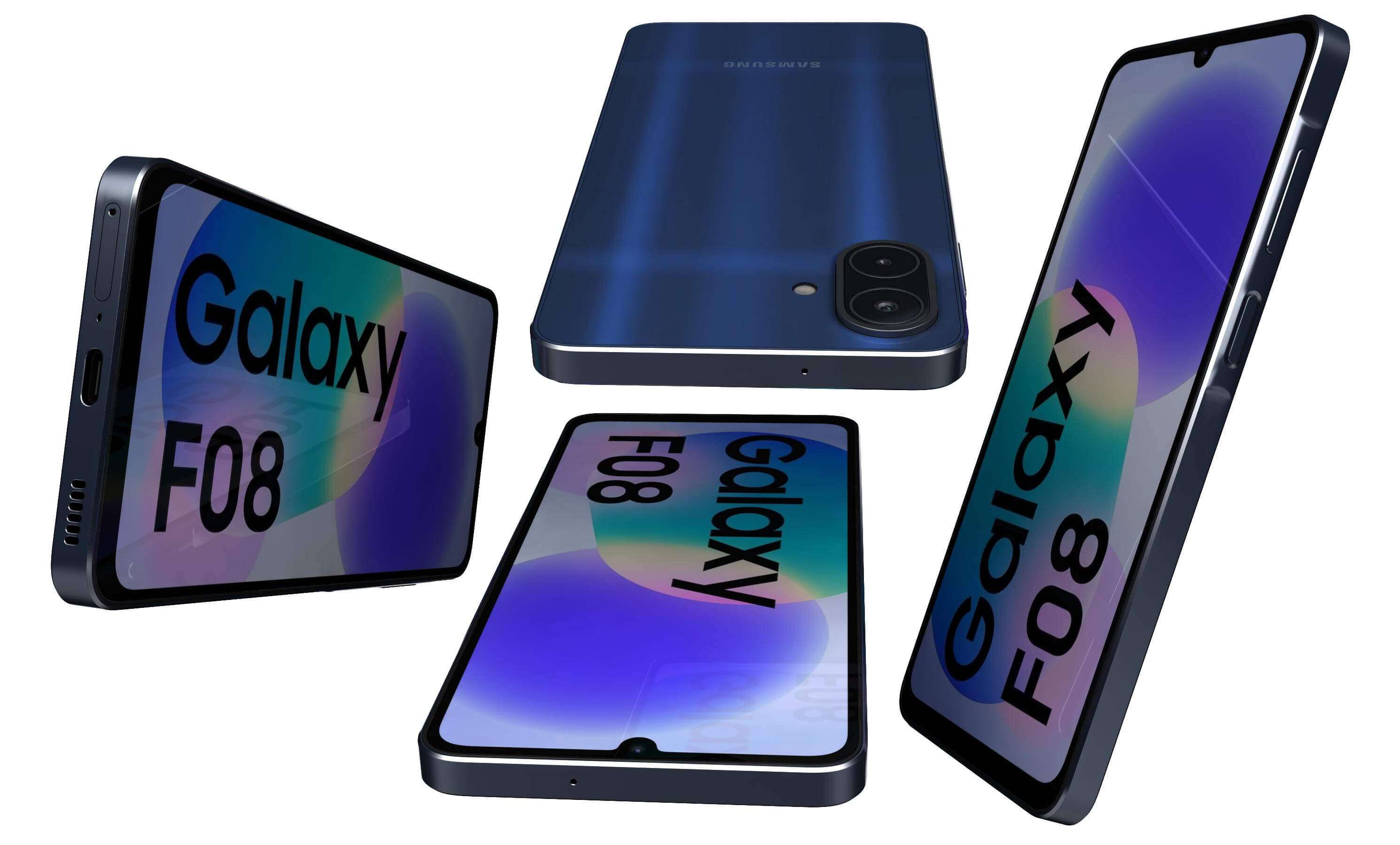 Samsung Galaxy F08 LTE Dark Blue 3D Model