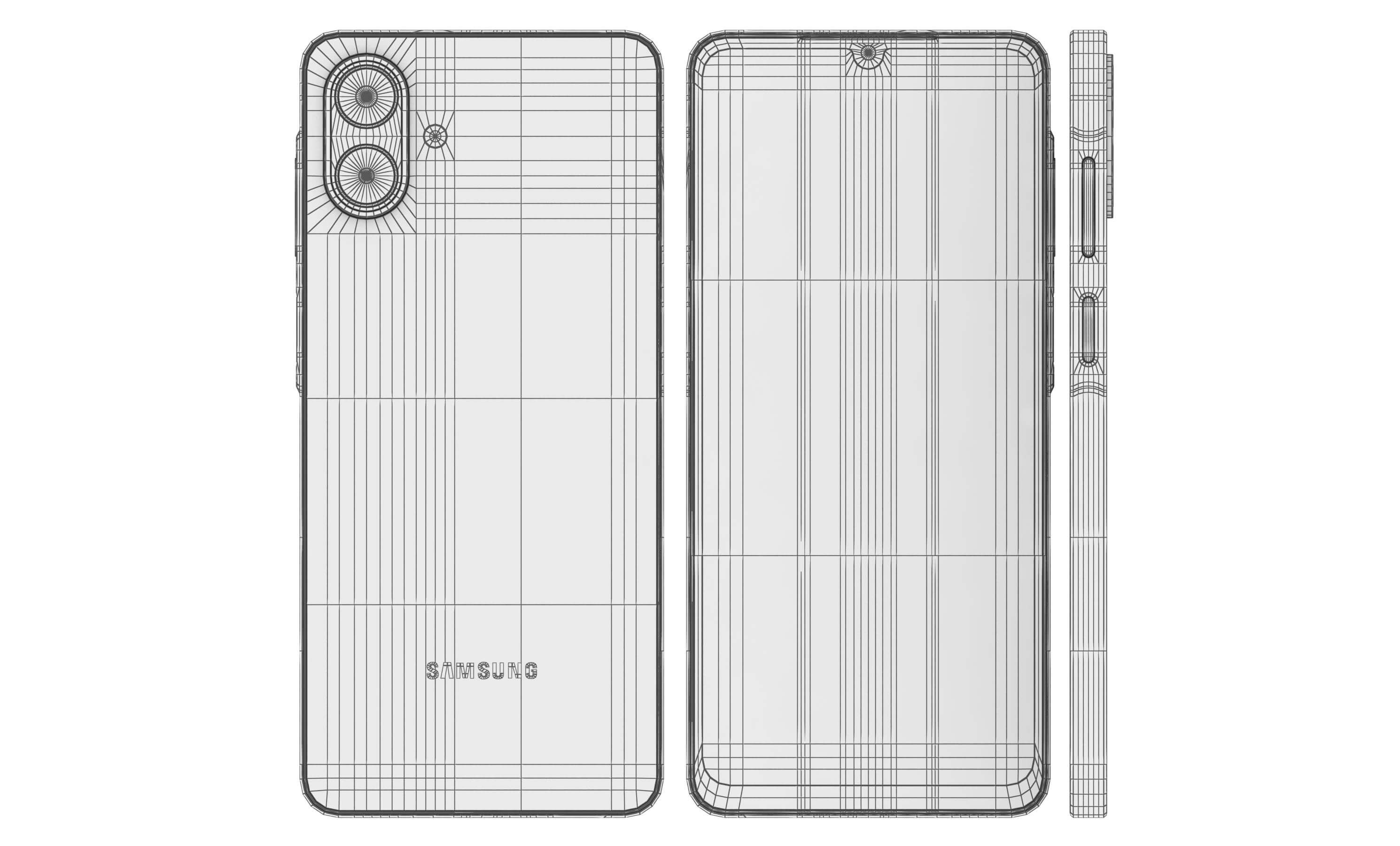 Samsung Galaxy F08 LTE Dark Blue 3D Model