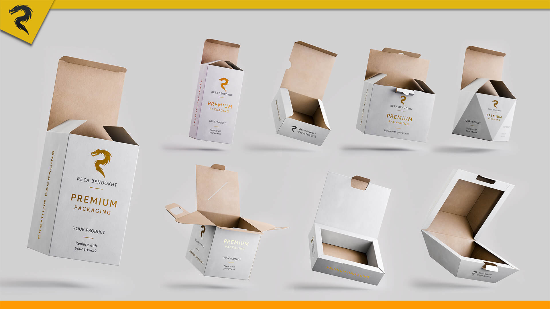 25 Rigged Packaging Boxes Vol 01 3D Model