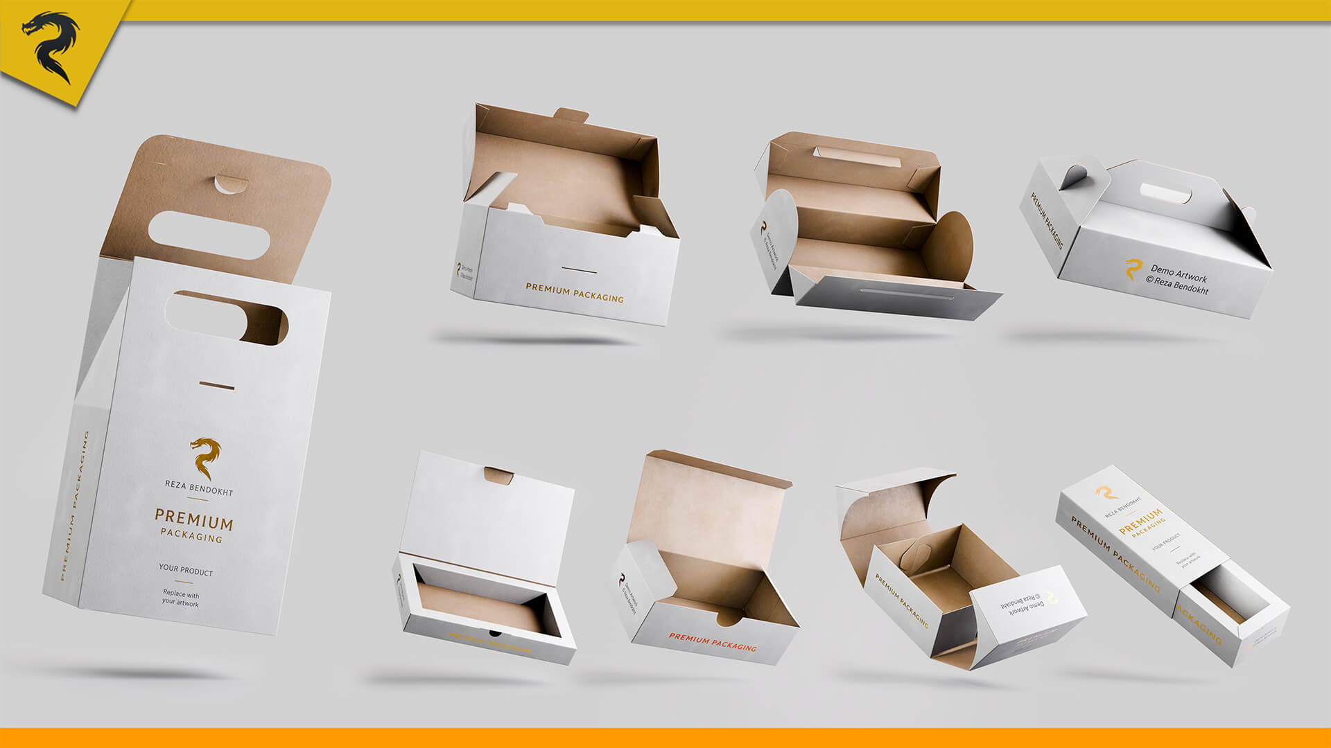 25 Rigged Packaging Boxes Vol 01 3D Model