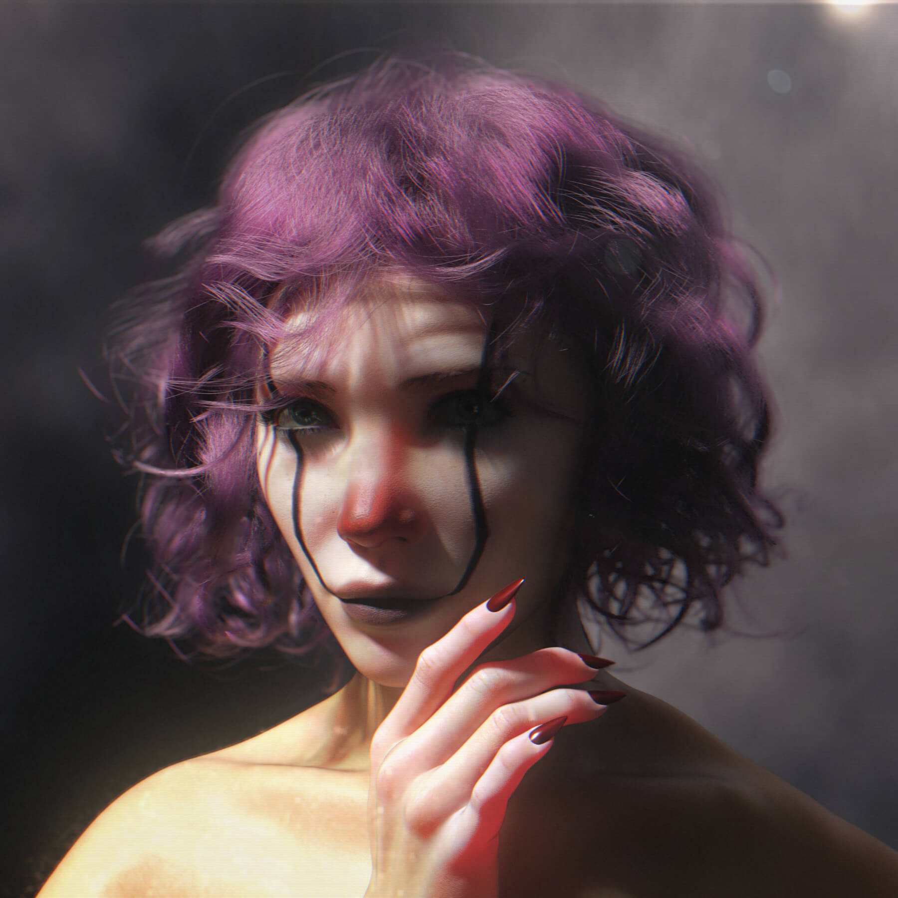 Harlequina V 3 3D Render, Digital Artwork by Rhibles