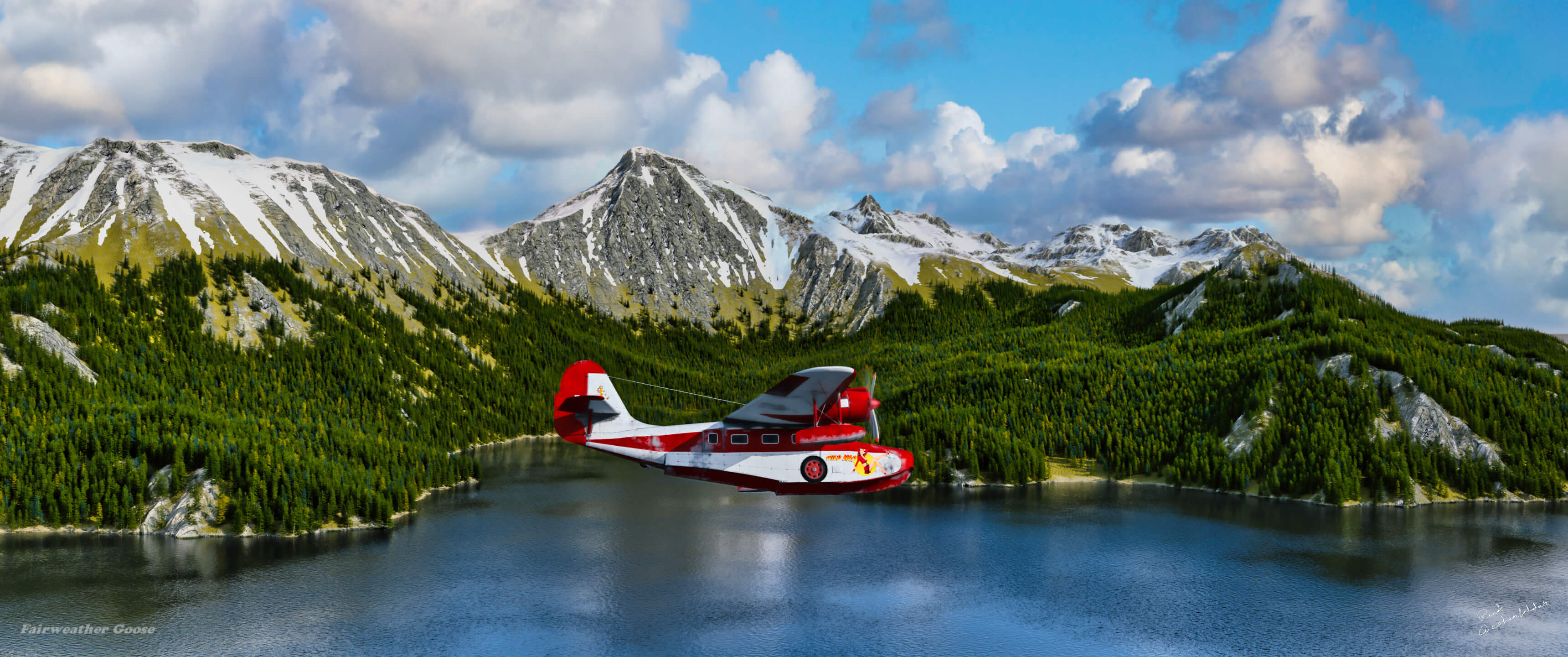 Fairweather Goose 3D Render, Digital Artwork by RickWesh