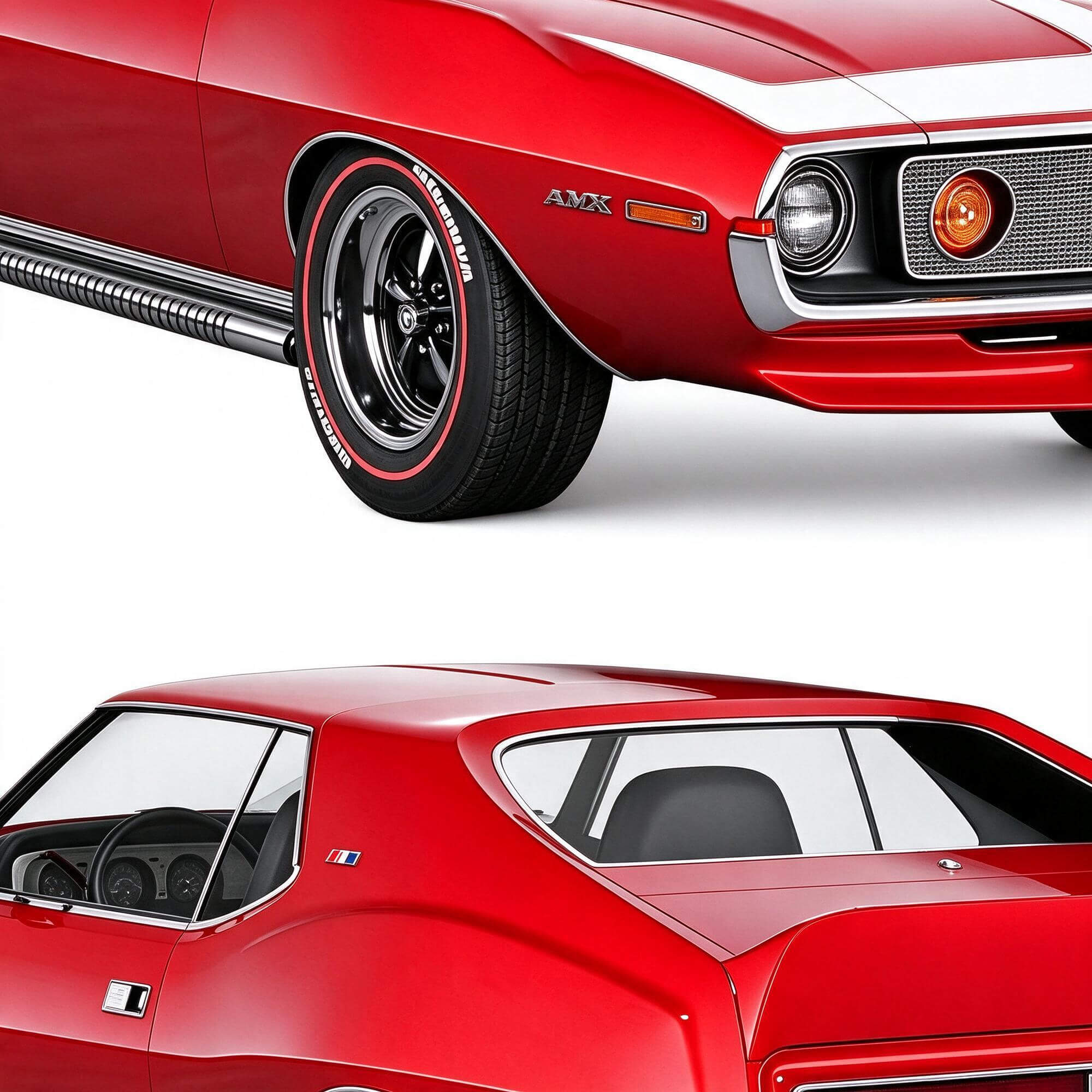 AMC Javelin Classic American Muscle Car 3D Model 3D Model