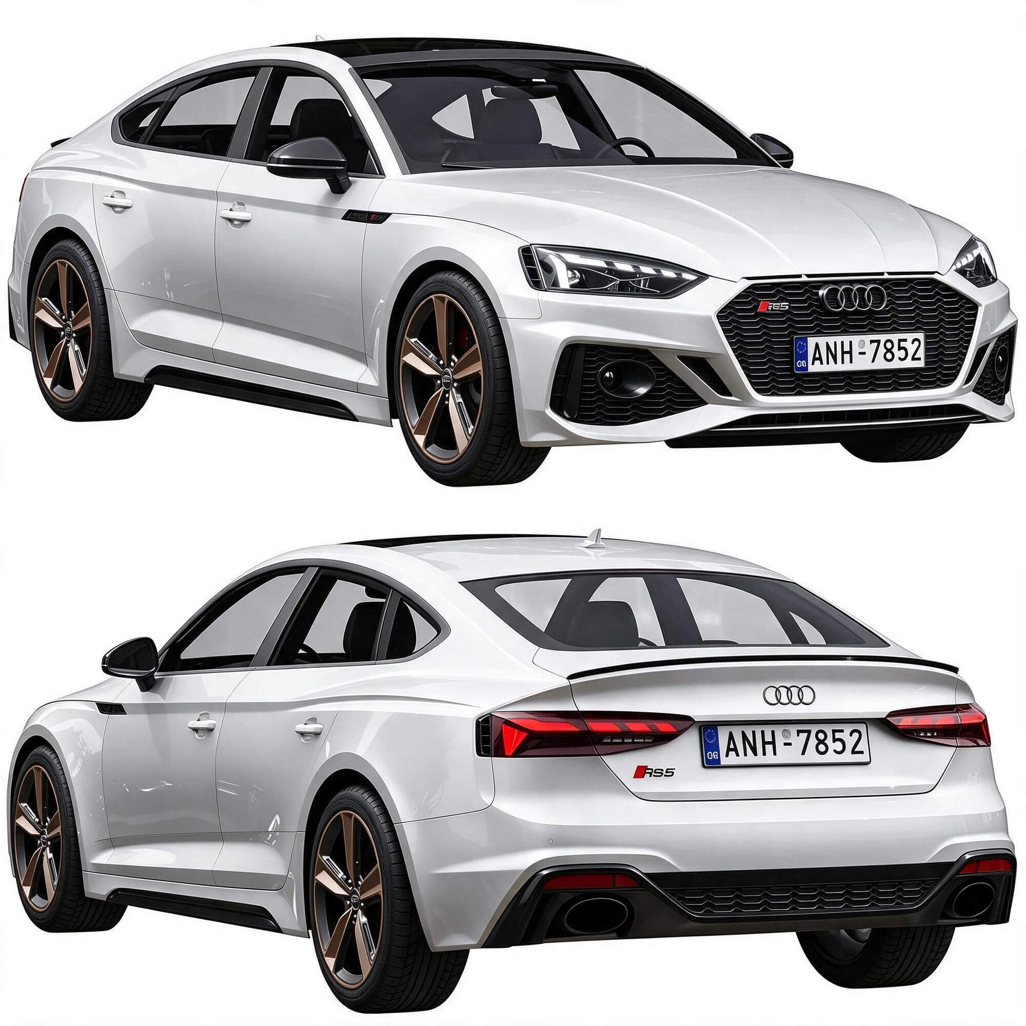 Audi RS5 Sportback Sport Sedan 3D Model 3D Model