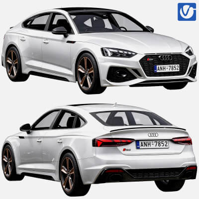 Audi RS5 Sportback Sport Sedan 3D Model 3D Model