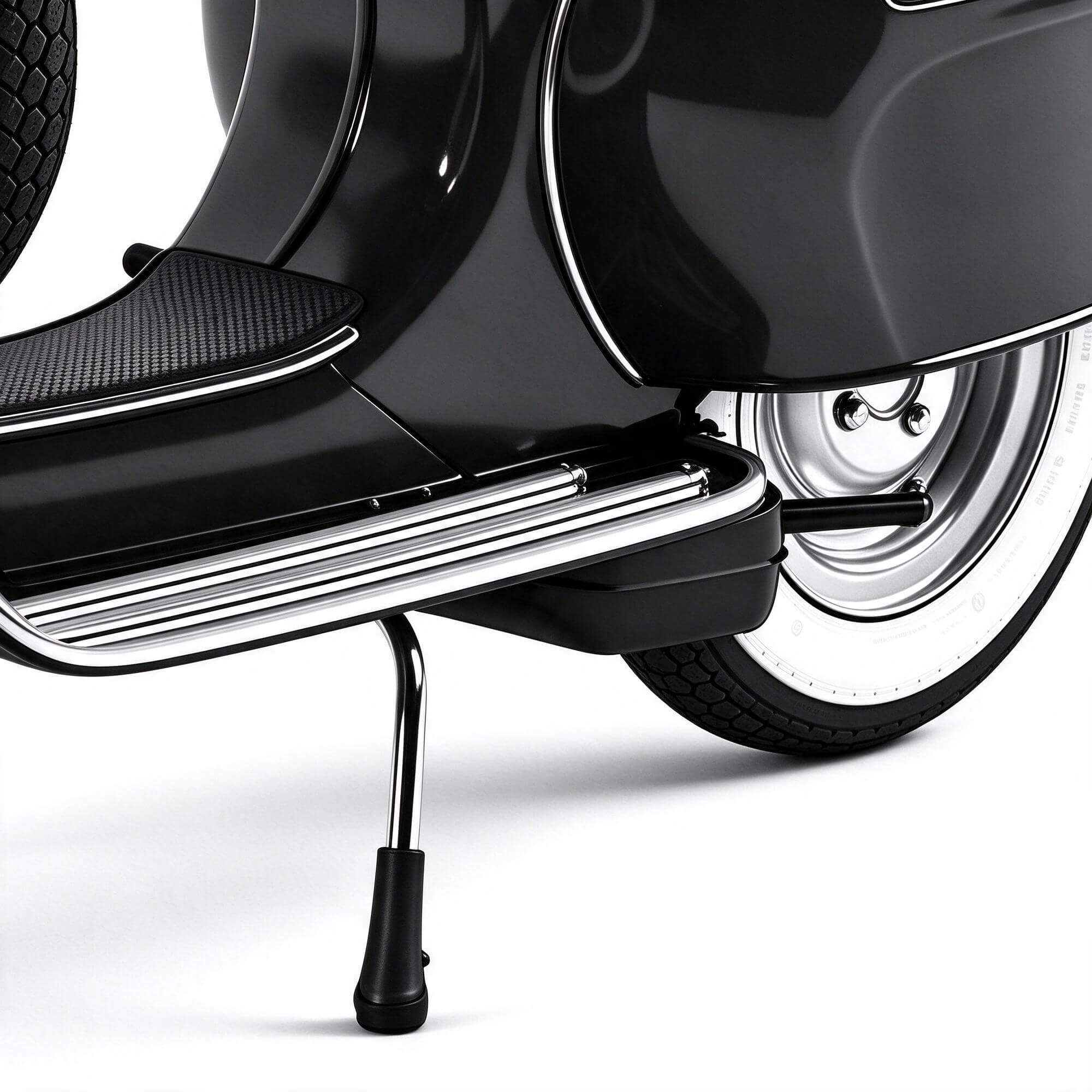 Black Classic Vespa Retro Scooter 3D Model 3D Model