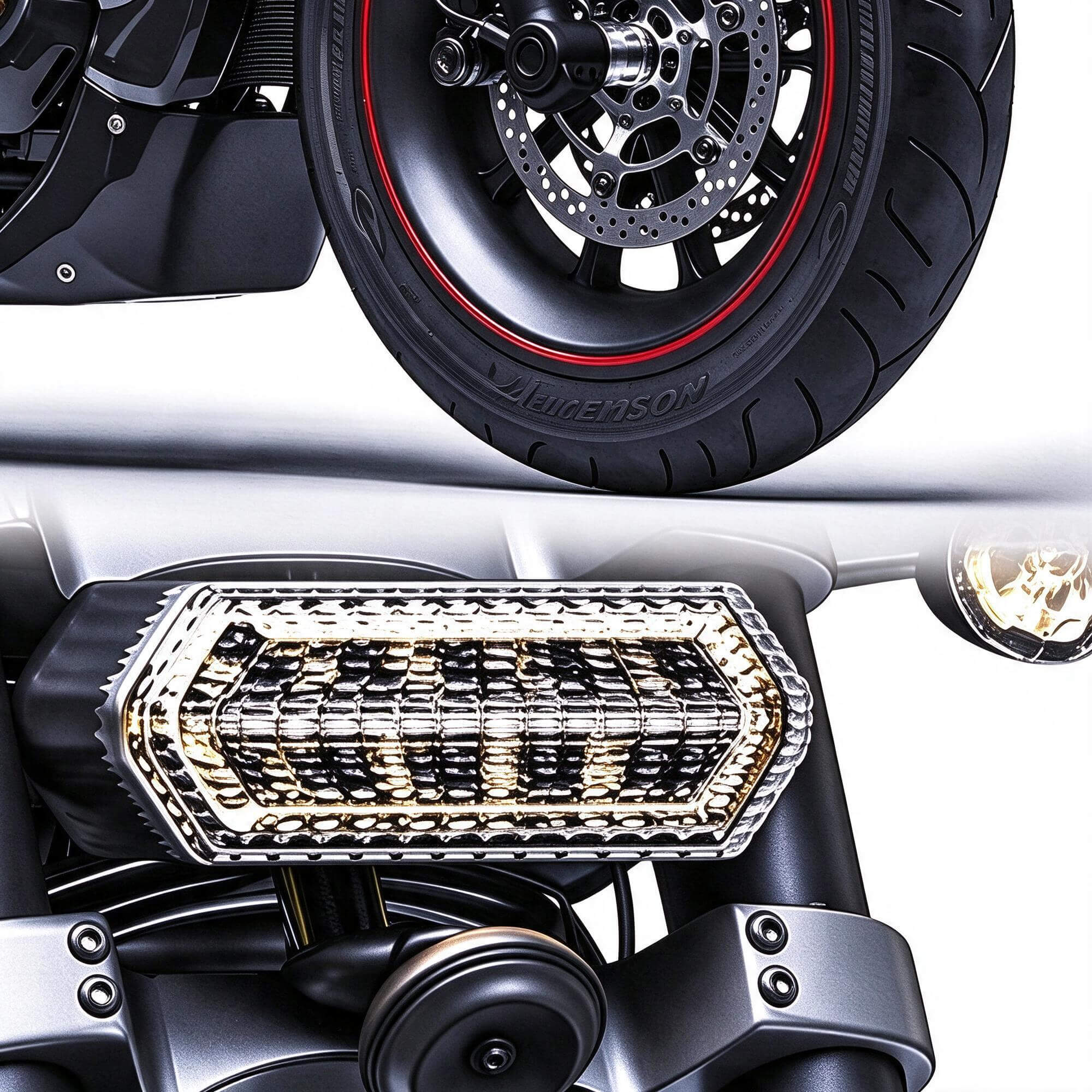 Black Harley-Davidson Custom Cruiser Motorcycle 3D Model 3D Model