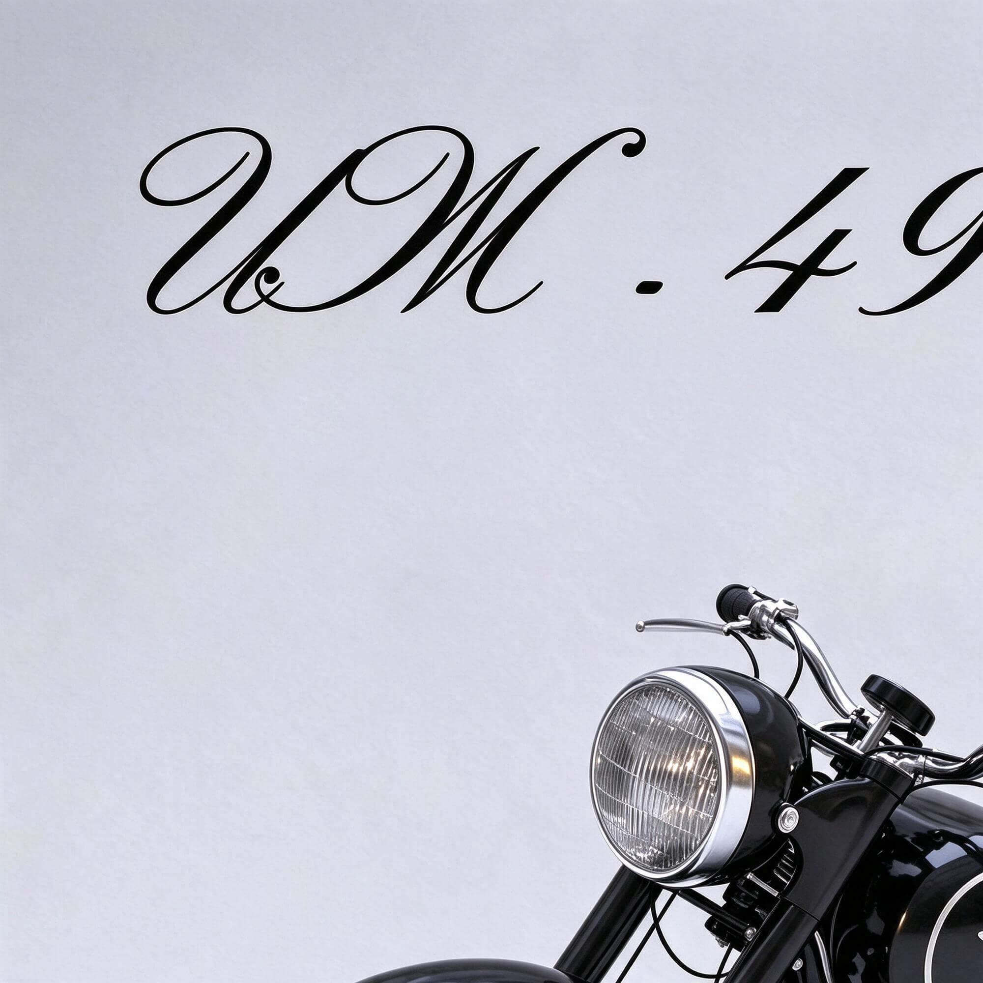 Black Vintage Retro Motorcycle UDM 49 3D Model 3D Model